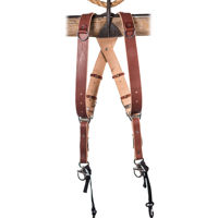 

HoldFast Gear Money Maker 2-Camera English Bridle Leather Harness, Chestnut, Black Hardware, Medium