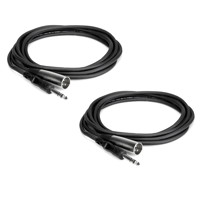 

Hosa Technology 2 Pack 15' Balanced 3 Pin XLR Male to Stereo (TRS) 1/4" Male Audio Interconnect Cable