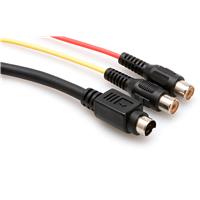 

Hosa Technology 9.6" S-Video Y Adapter Cable, S-Video Male to Two RCA Female Connectors