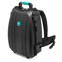 

HPRC 3600CUB Resin Backpack Hard Case with Cubed Foam, Black with Blue Handle