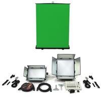 

Ikan Drop Ceiling Mount Chroma Key Light Kit with LBX10 Lyra 1x1 Bi-Color Studio Light and Lyra LBX5 Halfx1 Bi-Color Studio Light