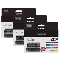 

Canon 3 Pack CLI-42 Color 8 Ink Value Pack - Includes: Photo Black, Gray, Light Gray, Cyan, Magenta, Yellow, Photo Cyan, and Photo Magenta