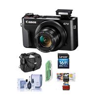 

Canon PowerShot G7 X Mark II Digital Camera - 16mm SDHC Card, Camera Case, Cleaning Kit, Card Reader, Mac Software Package