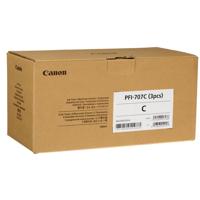 

Canon 700ml PFI-707 Dye Cyan Ink Tank for Canon iPF830, iPF840, iPF850 CAD Plotters, 3 Pack