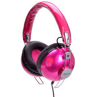 

IDANCE Hipster Cup Headphones with Inline Mic for iPhone/iPad/iPod/Tablet/Android, 15Hz-20KHz Frequency, 32ohms Impedance, 3.5mm Plug, Hot Pink/Black