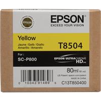 

Epson T850 Yellow Inkjet UltraChrome HD Ink Cartridge for SureColor P800 Printer, 80ml Capacity