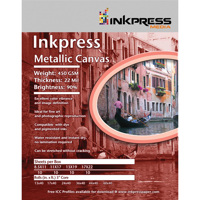 

Inkpress Metallic Canvas Inkjet Printer Media, 450 gsm, 22 mil, 60"x35', Roll