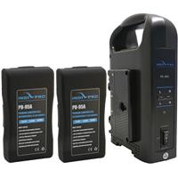 

IndiPRO Two 95Wh Compact Gold-Mount Lithium-Ion Batteries with Dual Battery Charger Kit
