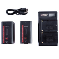 

IndiPRO 2x NP-F980 7.4V 6600mAh Lithium-Ion Battery and NP-F Series Dual Battery Charger Kit