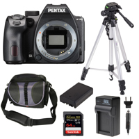 

Pentax K-70 DSLR Body, Black Bundle with Bag, 64GB SD Card, Extra Battery, Charger, Tripod