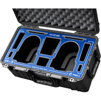 

Jason Cases Wheeled Hard Case with Laser-Cut Foam for 2x JVC KY-PZ100 PTZ Cameras, Blue Overlay