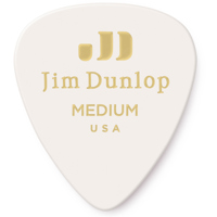 

Dunlop Celluloid Guitar Picks, Medium, White, 12-Pack