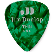 

Dunlop Celluloid Guitar Picks, Thin, Green Pearloid, 12-Pack