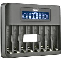 

Jupio USB 8-Slots Octo Battery Charger with LCD Display for Rechargeable AA and AAA Batteries