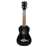 

Kala Matte Black Tip Makala Shark Soprano Ukulele with Tote Bag