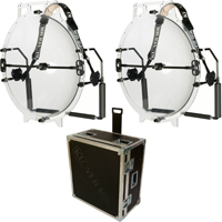 

Klover Dual MiK 26 Parabolic Collector Kit with 2x Whirlwind MD-1 Amplifier, 2x Countryman B3 Lavalier Microphone, 2x Remote Audio HN7506 Headphone