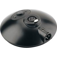 

K&M 29377 Microphone Table Base with Push-Button, 3-Pin Male and Female XLR, Black