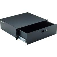 

K&M 491/2 Rackmount Storage with Keylock Heavy-Duty Slides, 3-Spaces Height, Black