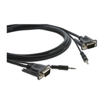 

Kramer Electronics 15-Pin HD (M) to 15-Pin HD (M) & 3.5mm Stereo Audio Micro VGA Cable