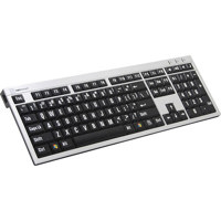 

LogicKeyboard XLPrint PC Slim Line Keyboard with Large Print, White on Black