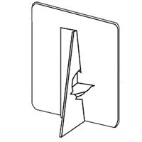 

Lineco Single Wing Self-Stick Easel Backs, Size 15" Color: White, (Pack of 25)