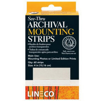 

Lineco See-Thru Print Mounting Strips, 4" Clear (60/Pkg.)