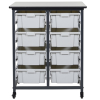 

Luxor Double-Row Mobile Bin Storage Unit, Large