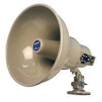 

Lowell Manufacturing LH-15TA 15W Re-Entrant Paging Horn, Includes 70/25V Transformer & Universal Swivel Mount Bracket, Beige