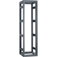 

Lowell Manufacturing LGNR 44U 32" Depth Open Frame Narrow Gangable Rack without Rear Door for Multi Bay Cable Routing, Black