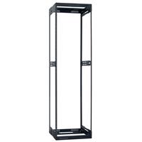 

Lowell Manufacturing LVR38-1421 38U Slim Rack with Variable Depth, Expands from 14"-21" Deep, Black