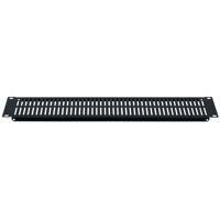 

Lowell Manufacturing SVSP-1CC 1U 18 Gauge Steel Rackmount Panel with Slotted Vent and Flange, 12 Pack, Black