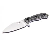 

Lyman Pachmayr Dominator Fixed Knife with Plain Edge Drop Point Blade, Satin Finish Blade, Gray/Black Handle