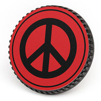 

LenzBuddy Body Cap for Nikon - with Peace Sign (Red)