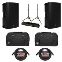 

Mackie Thump Boosted 15" Powered 2-Loudspeaker 3CH Mixer Package with Stands, Bags, and Cables