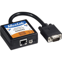 

Muxlab VGA Balun II, HD15 Male HD Plug, Monitor Side