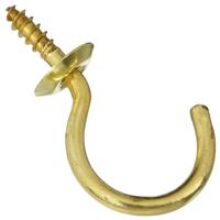 

Moore 37-1 1" Solid Brass Cup Hooks - Pack of 6