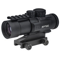 

Newcon Optik 4x32 Tactical Series Riflescope, Matte Black with Red / Green LED Illuminated Mil-Dot Ranging Reticle, Fixed Mount