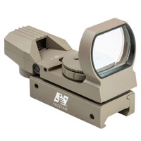 

NcSTAR Red and Green Dot Reflex Sight, 4 Different Reticles, Weaver Base, Tan