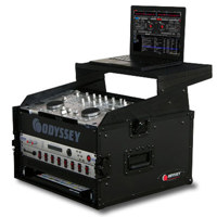 

Odyssey Innovative Designs Black Label Series Flight Ready Glide-Style Combo Rack Case, 10Ux4U Space