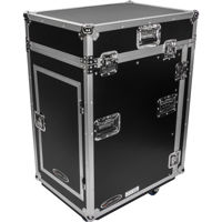 

Odyssey Innovative Designs FZ1316W Flight Zone ATA Combo Rack Case With Wheels, 13U Slant, 16U Vertical