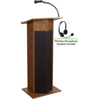 

Oklahoma Sound Power Plus 111PLS Lectern with Wireless Headset Mic, Medium Oak