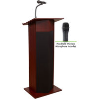 

Oklahoma Sound Power Plus 111PLS Lectern with Wireless Handheld Mic, Mahogany