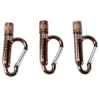 

Porta Brace Carabiner Clip with Flashlight, Set of 3, Copper