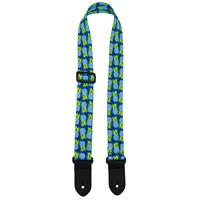 

Perri's Leathers FWS15 1.5" Wide Soft Polyester Ukulele Strap, Blue Pineapples