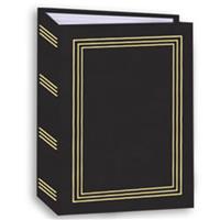 

Pioneer Photo Album Mini Max Bound Photo Album, Solid Color Designer Covers with Accents, Holds 100 4x6" Photos, 1 Per Page, Color: Black