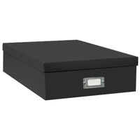 

Pioneer Photo Album Scrapbooking Storage Box with Black Exterior, 13.25"W x 14.75"L x 4"H