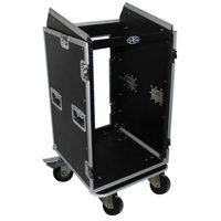 

ProX T-18MRSS Flight Case with 4" Casters for 18U Rack x 10U Top Mixer DJ Combo