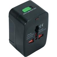 

QVS Premium World Travel Power Adapter Kit with Surge Protection, Black