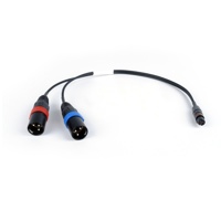 

Remote Audio 12" Unbalanced Stereo Breakout Cable with TA3F to (2) XLR3M Connectors and 4" Fan for Tape/Mix Outputs