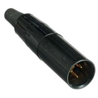 

Remote Audio 3-Pin Male Mini-XLR Connector, Black Housing with Gold Contacts